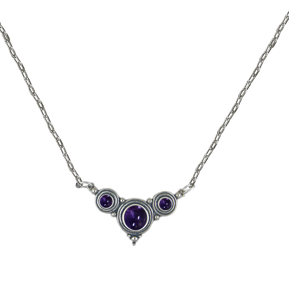 Sterling Silver Gemstone Necklace With Iolite